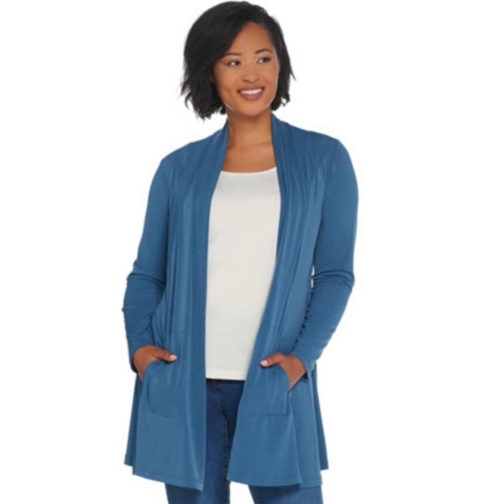 Susan Graver Liquid Knit Swing Cardigan